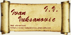 Ivan Vuksanović vizit kartica